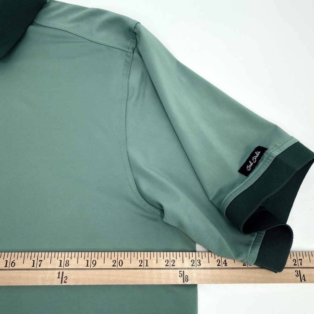 Bad Birdie Polo Shirt Men XL Sage Green Golf Performance Stretch - Picture 4 of 9